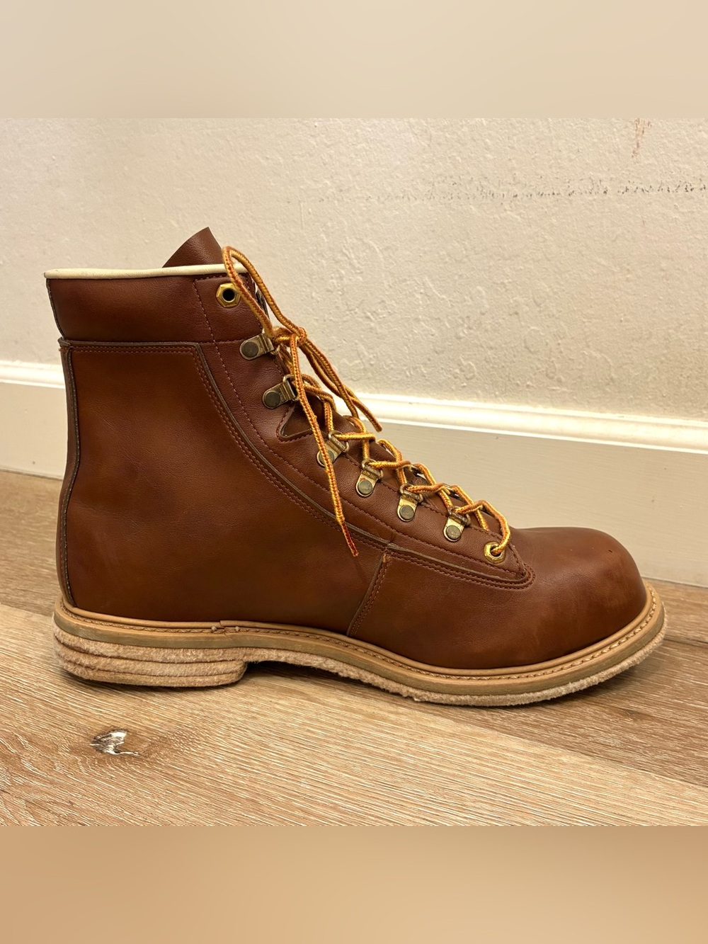 LL Bean vintage leather Fly Fishing Angler Wading Boots Shoes Felt sole Men’s 13 - Picture 5 of 12